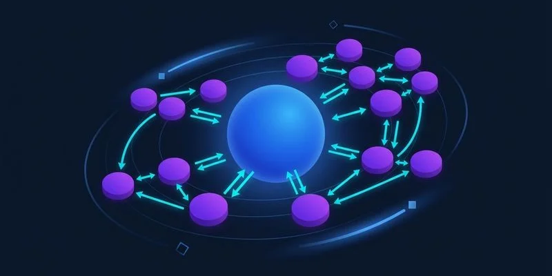 Diagram showing pillar cluster internal linking model connecting pillar pages to supporting cluster content