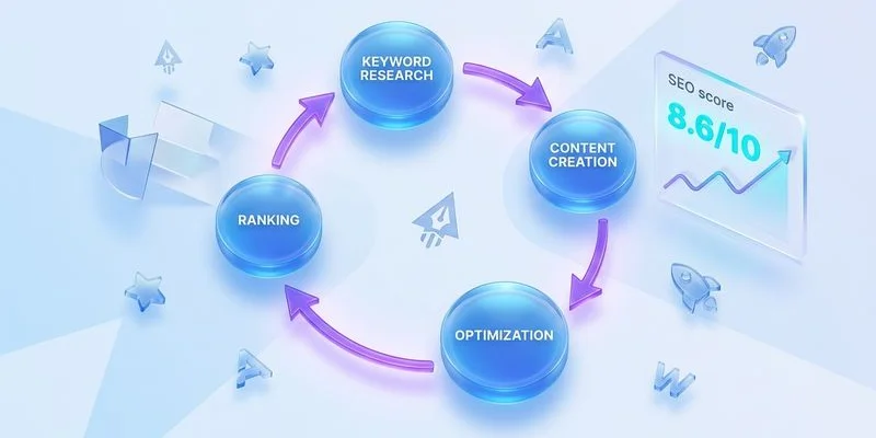SEO optimization workflow with AI