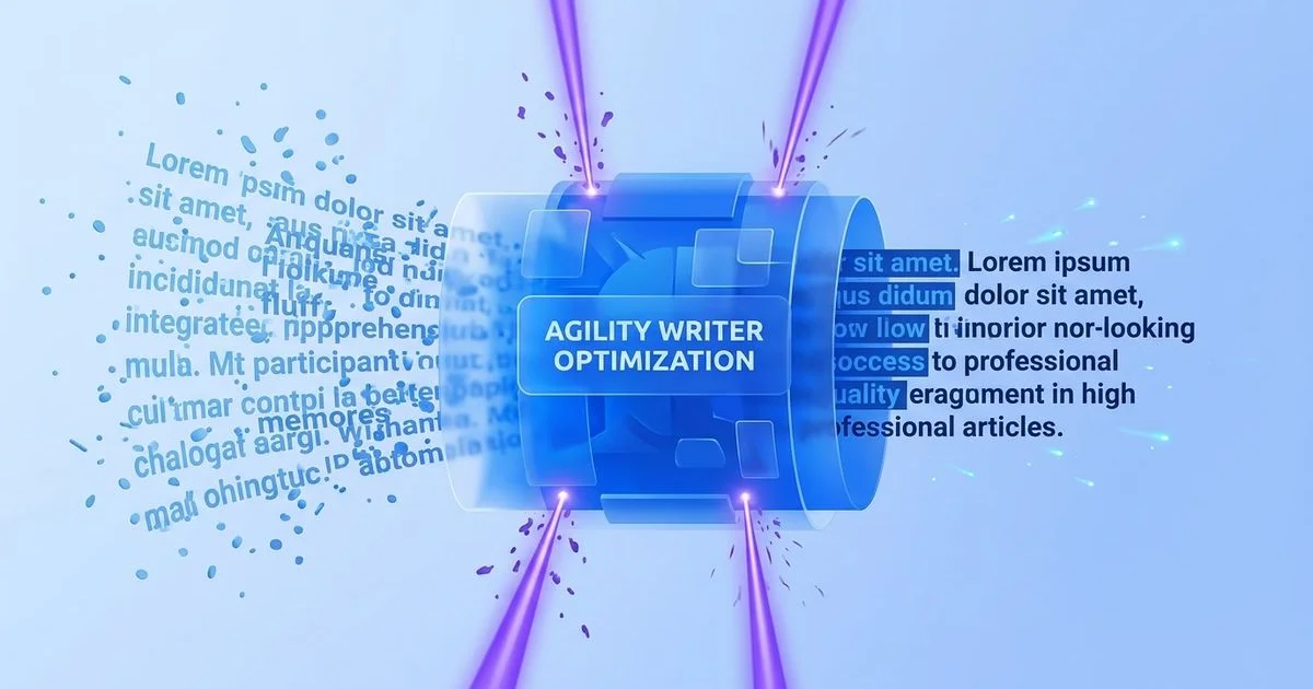 How to Unfluff AI Articles with Agility Writer