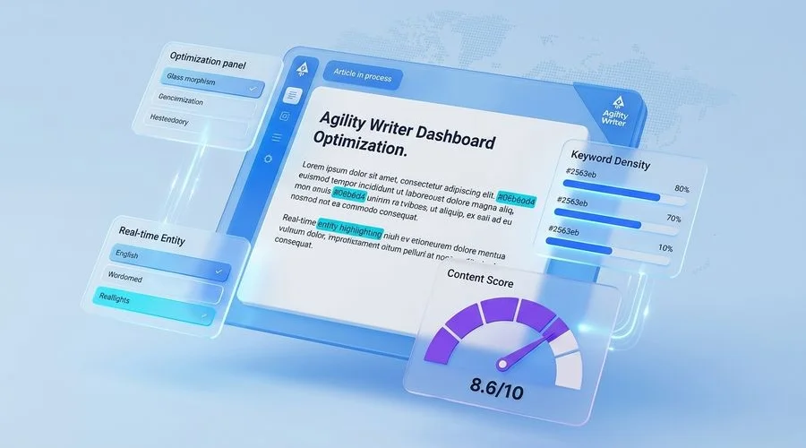 SEO Writing Assistant — Agility Writer dashboard screenshot