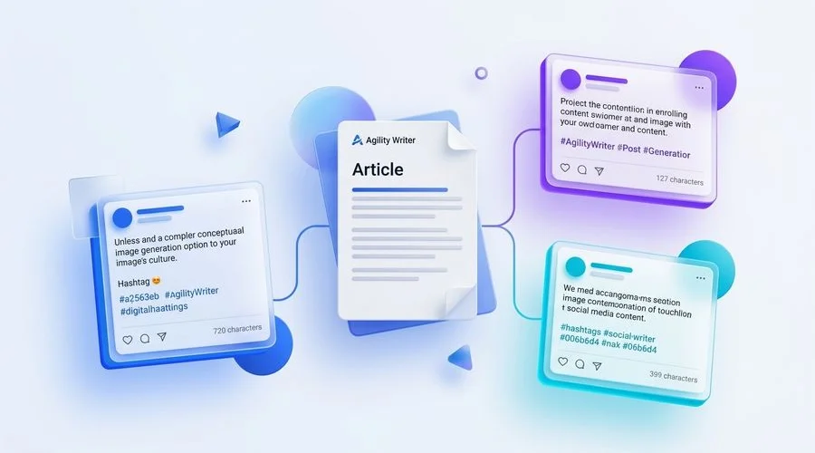 Social Posts Generator — Agility Writer dashboard screenshot
