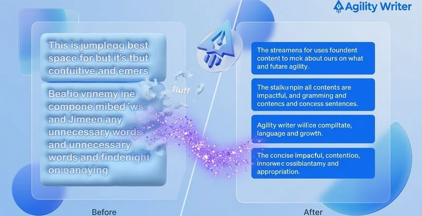 AI Writing Fluff Before and After